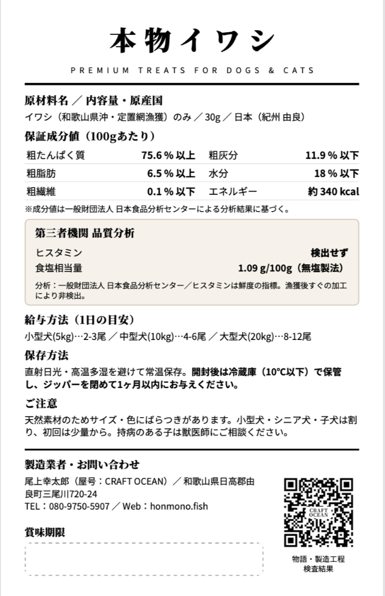お試しセット「本物イワシ姿 & ふりかけ」